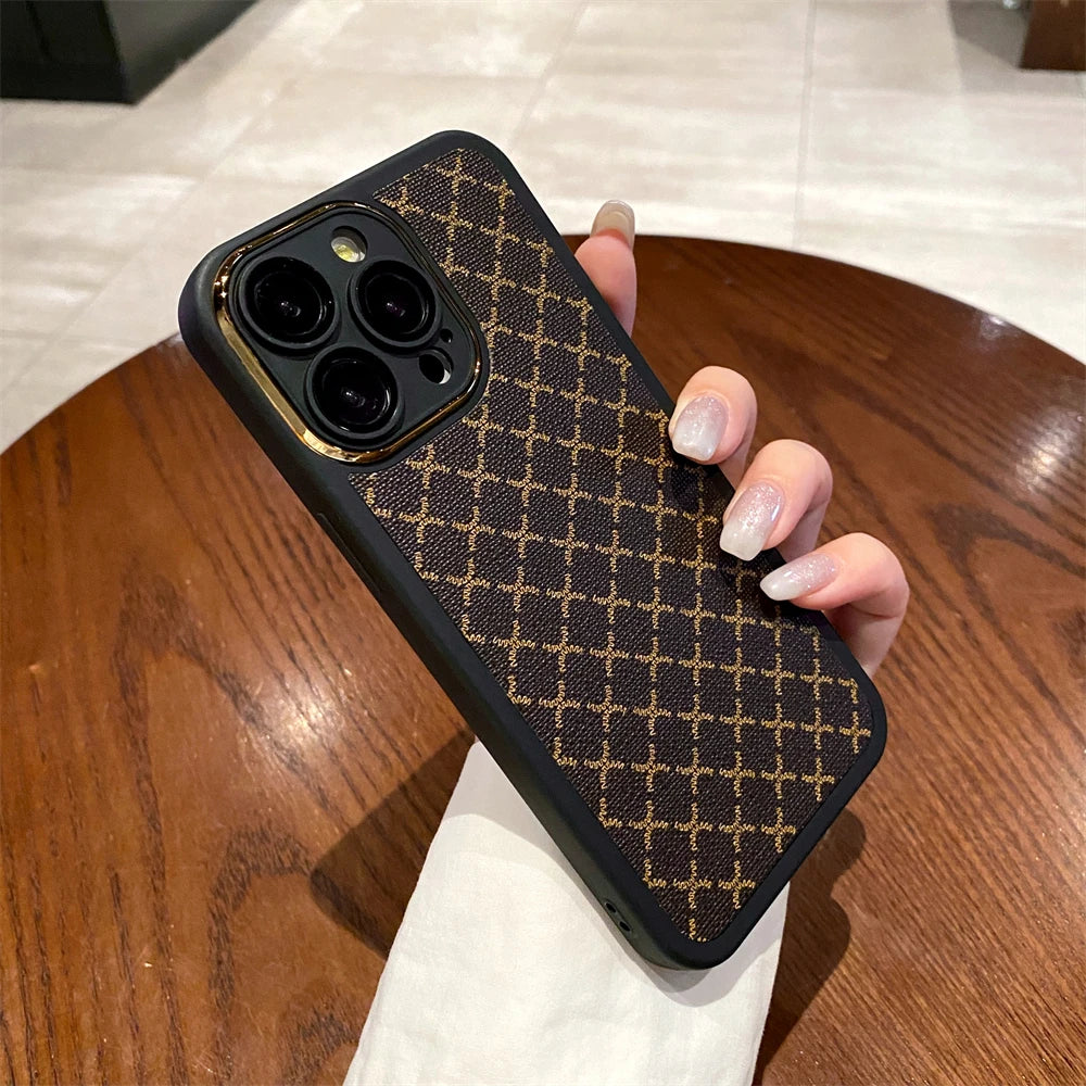 Lattice Transparent Film Case - iPhone 13-15 Pro Max