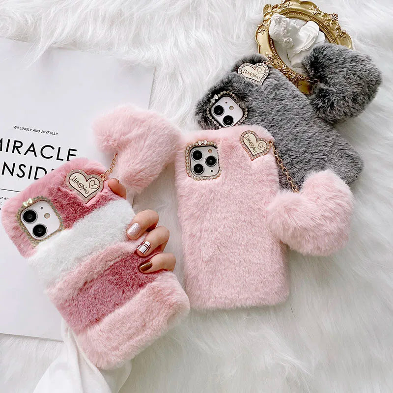 Fluffy Plush Fur Soft Case