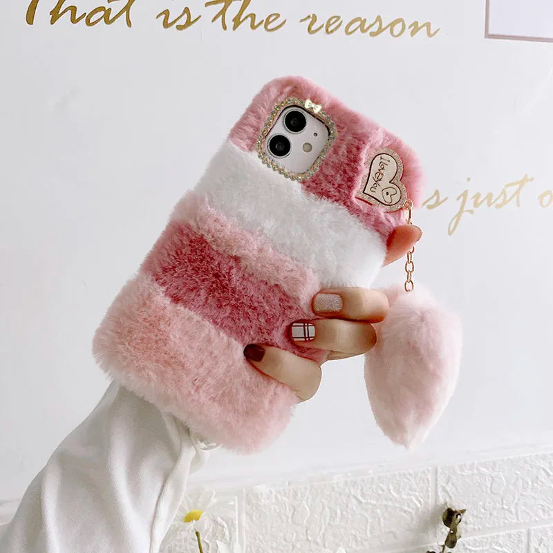 Fluffy Plush Fur Soft Case