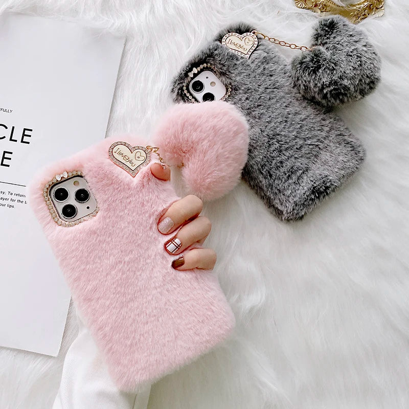 Fluffy Plush Fur Soft Case