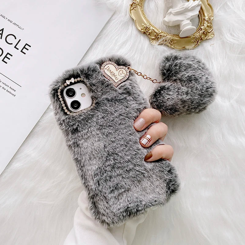 Fluffy Plush Fur Soft Case