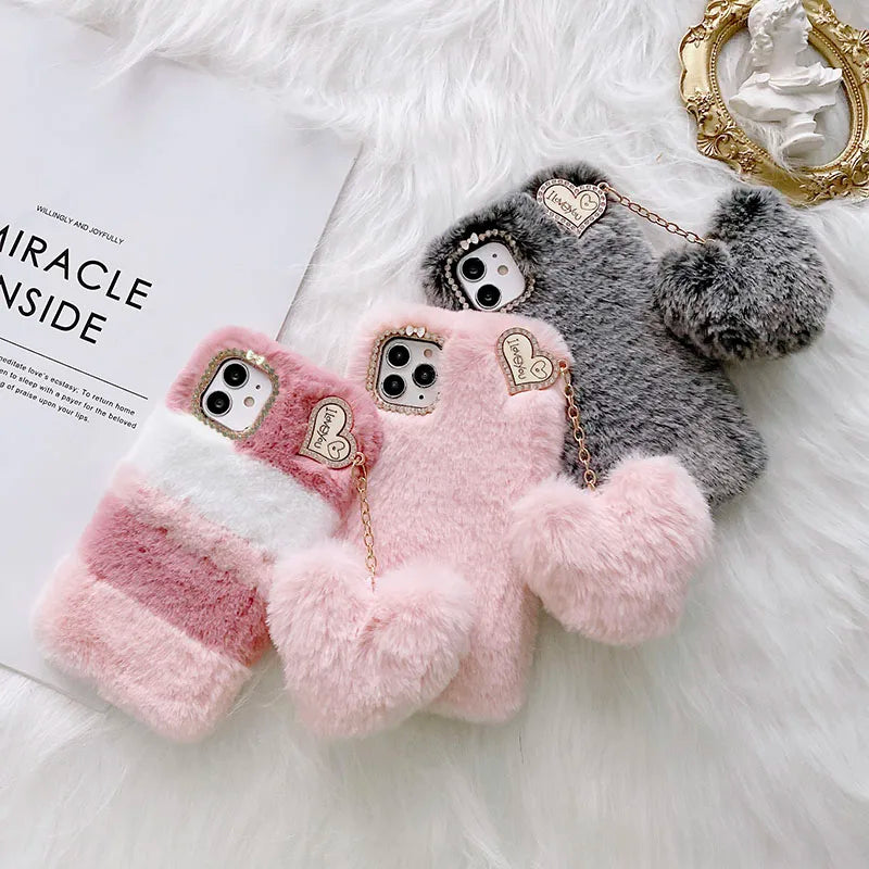 Fluffy Plush Fur Soft Case