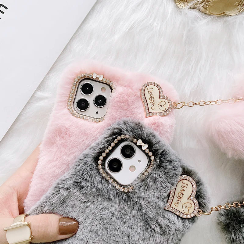 Fluffy Plush Fur Soft Case