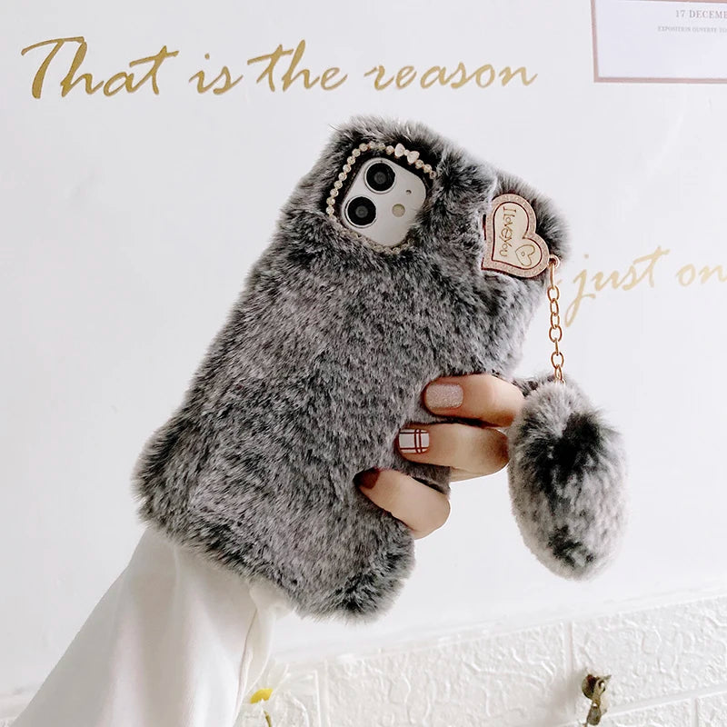Fluffy Plush Fur Soft Case