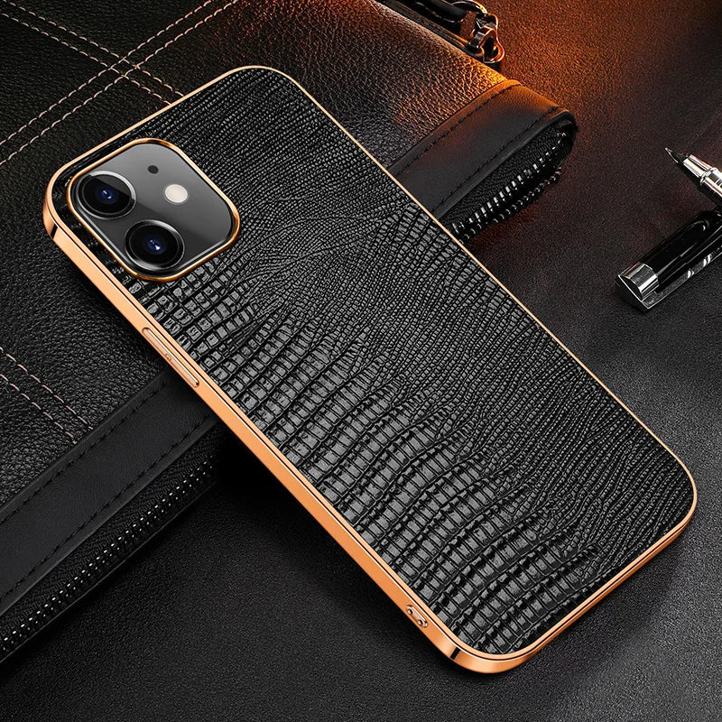 Genuine Leather Soft Edge Case - iPhone 12-13 Pro Max