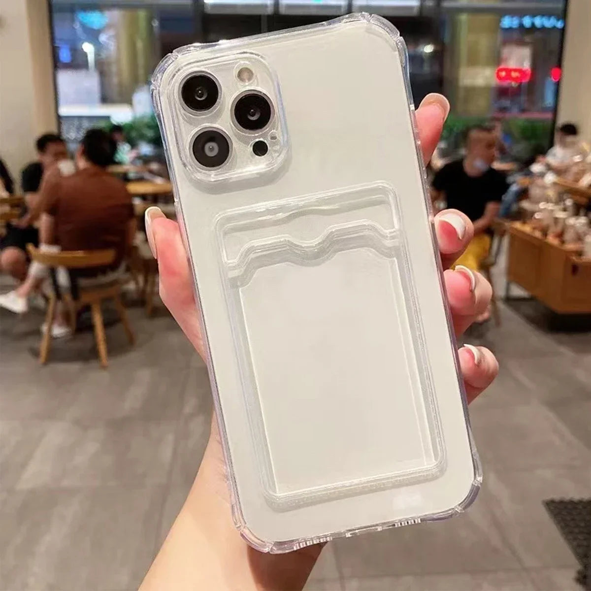 Slide Card Silicone Case - iPhone 6-15