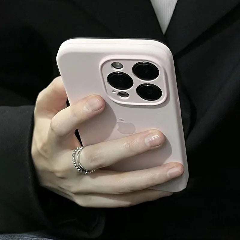 Liquid Silicone Full Logo Case - iPhone 12-16 Pro Max