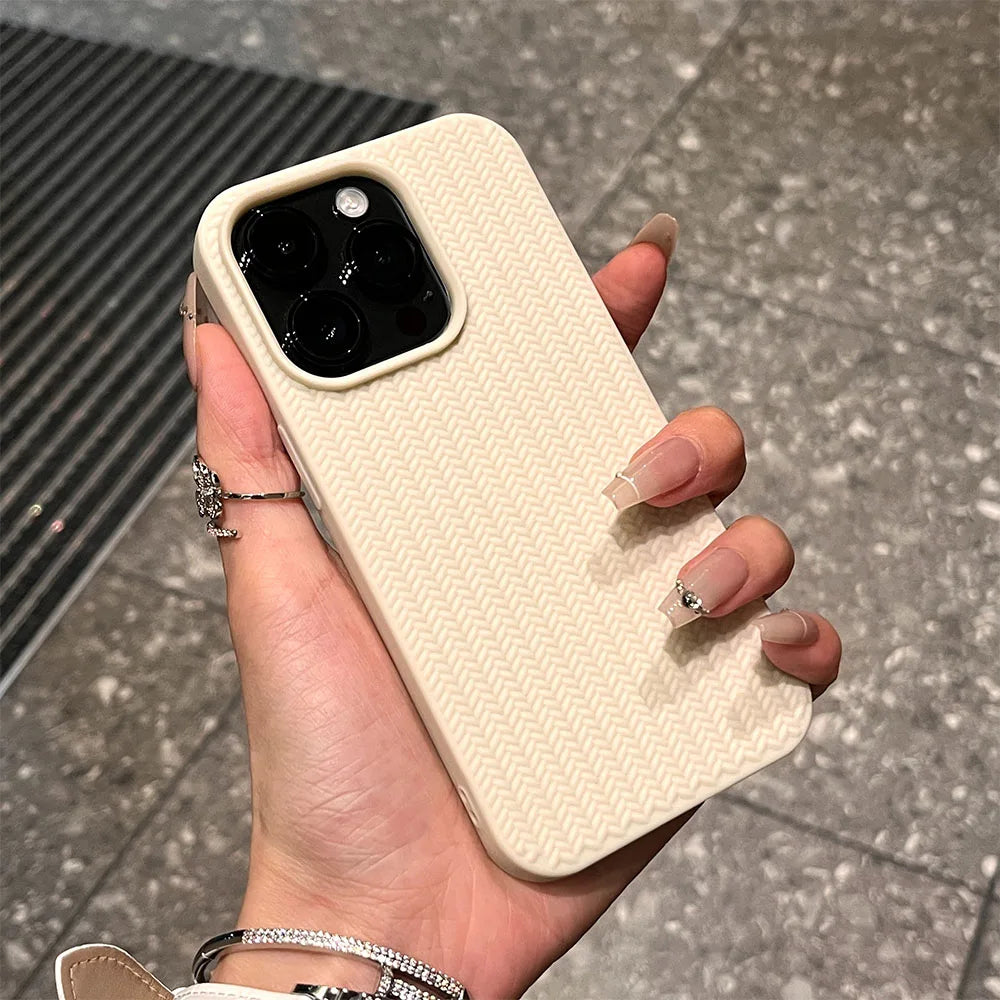Knitting Grain Soft Case - iPhone 11-16 Pro Max