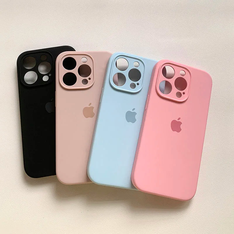 Liquid Silicone Full Logo Case - iPhone 12-16 Pro Max