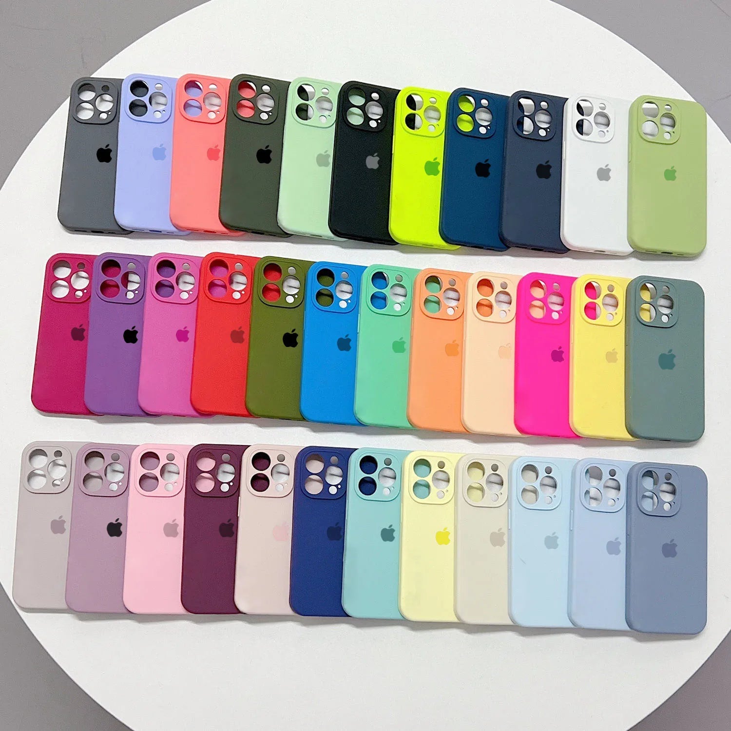 Liquid Silicone Full Logo Case - iPhone 12-16 Pro Max