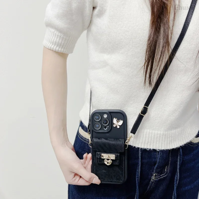 Wallet Lanyard Card Case - iPhone 12-15 Pro Max