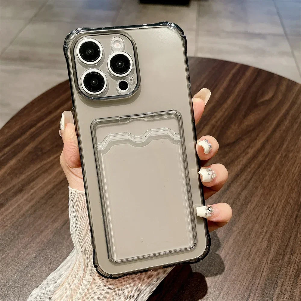 Slide Card Silicone Case - iPhone 6-15