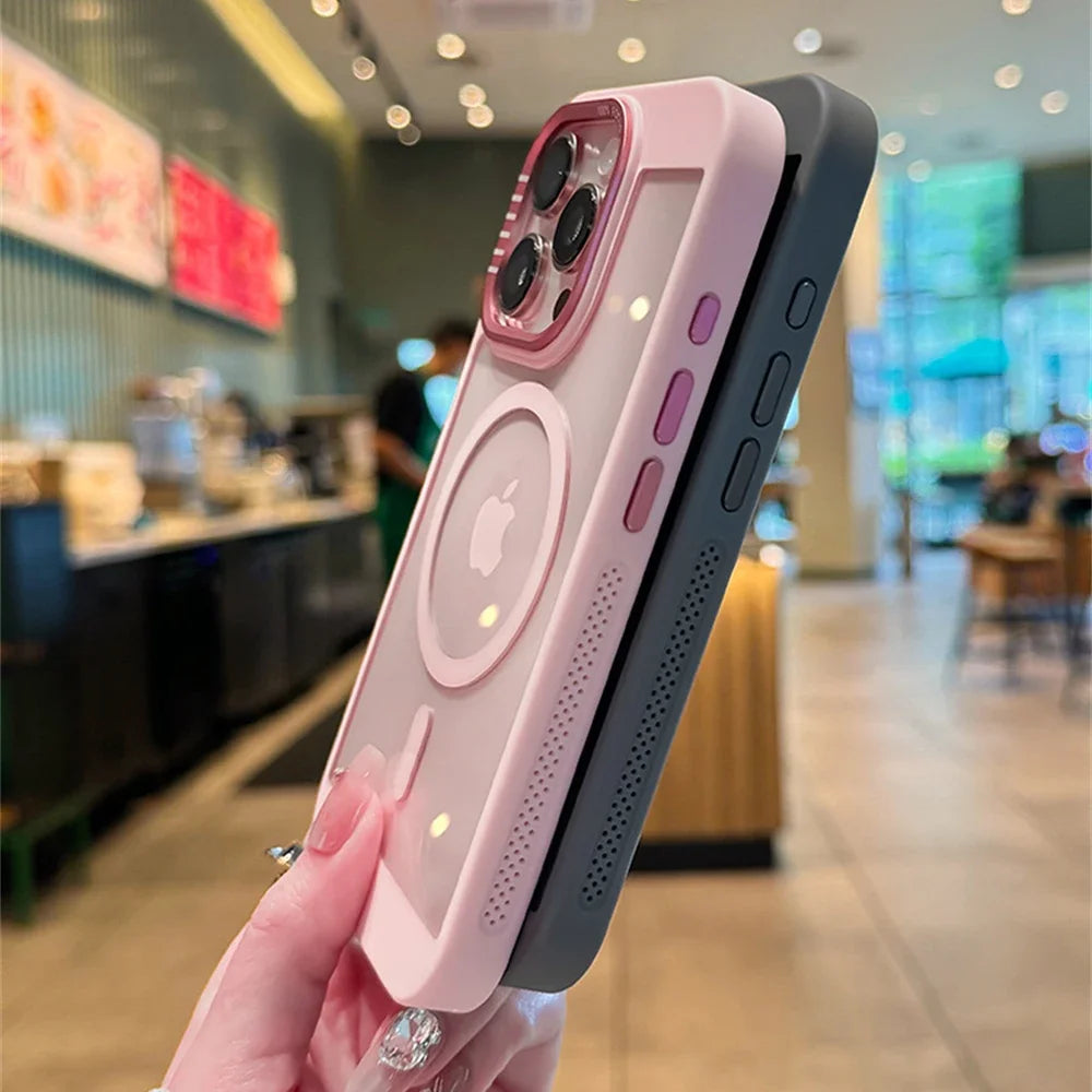 Luxury Clear Heat Magsafe Case - iPhone 11-16 Pro Max
