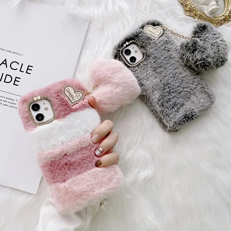 Fluffy Plush Fur Soft Case