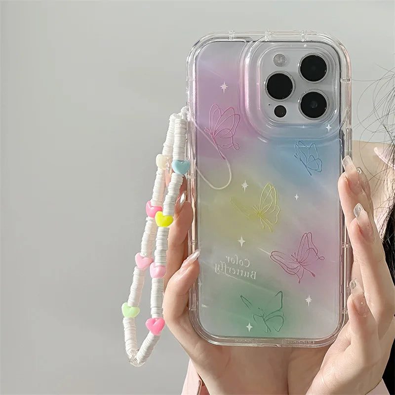 Korean 3D Aurora Bracelet Case - iPhone 13-16 Pro Max