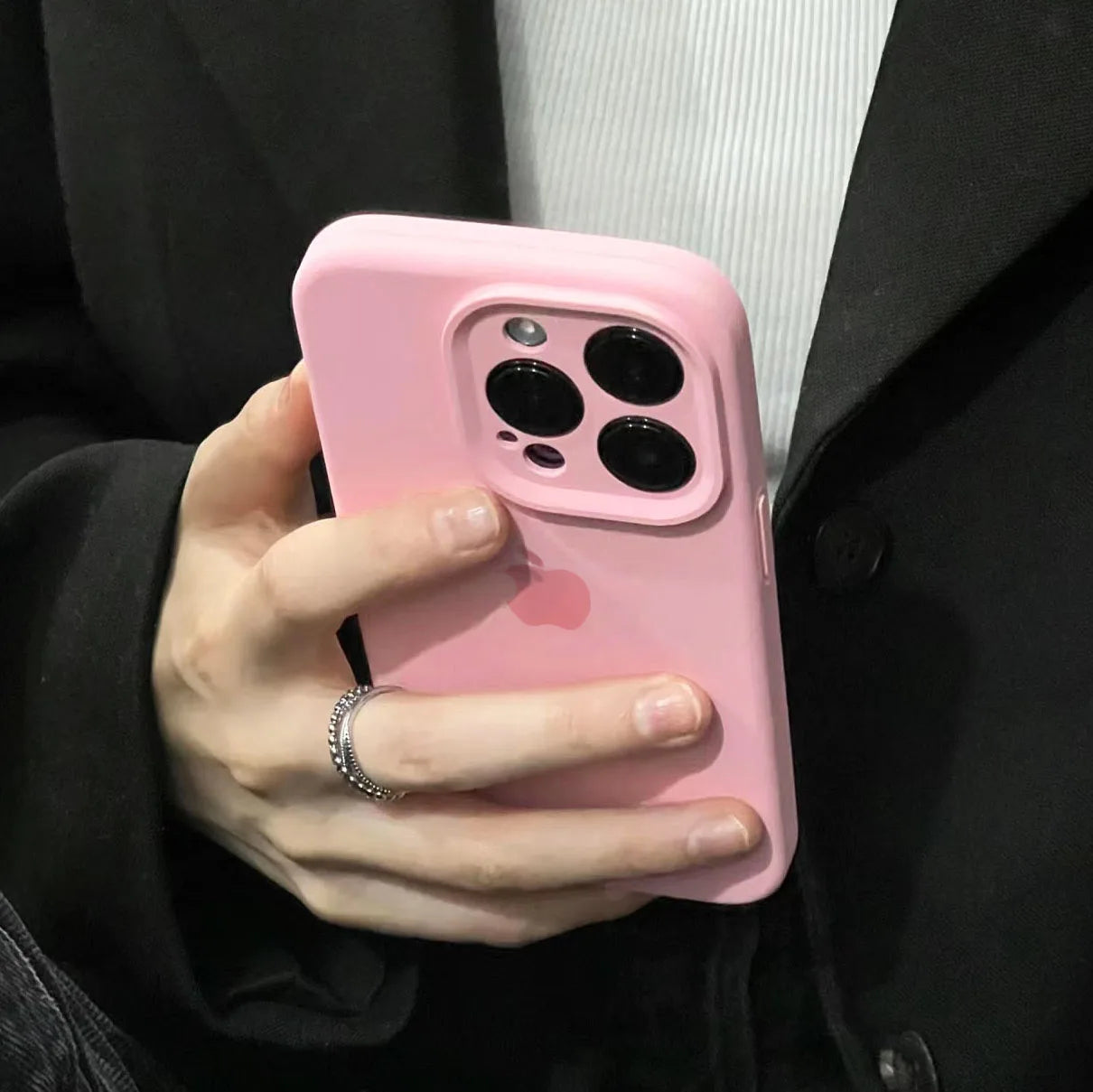 Liquid Silicone Full Logo Case - iPhone 12-16 Pro Max