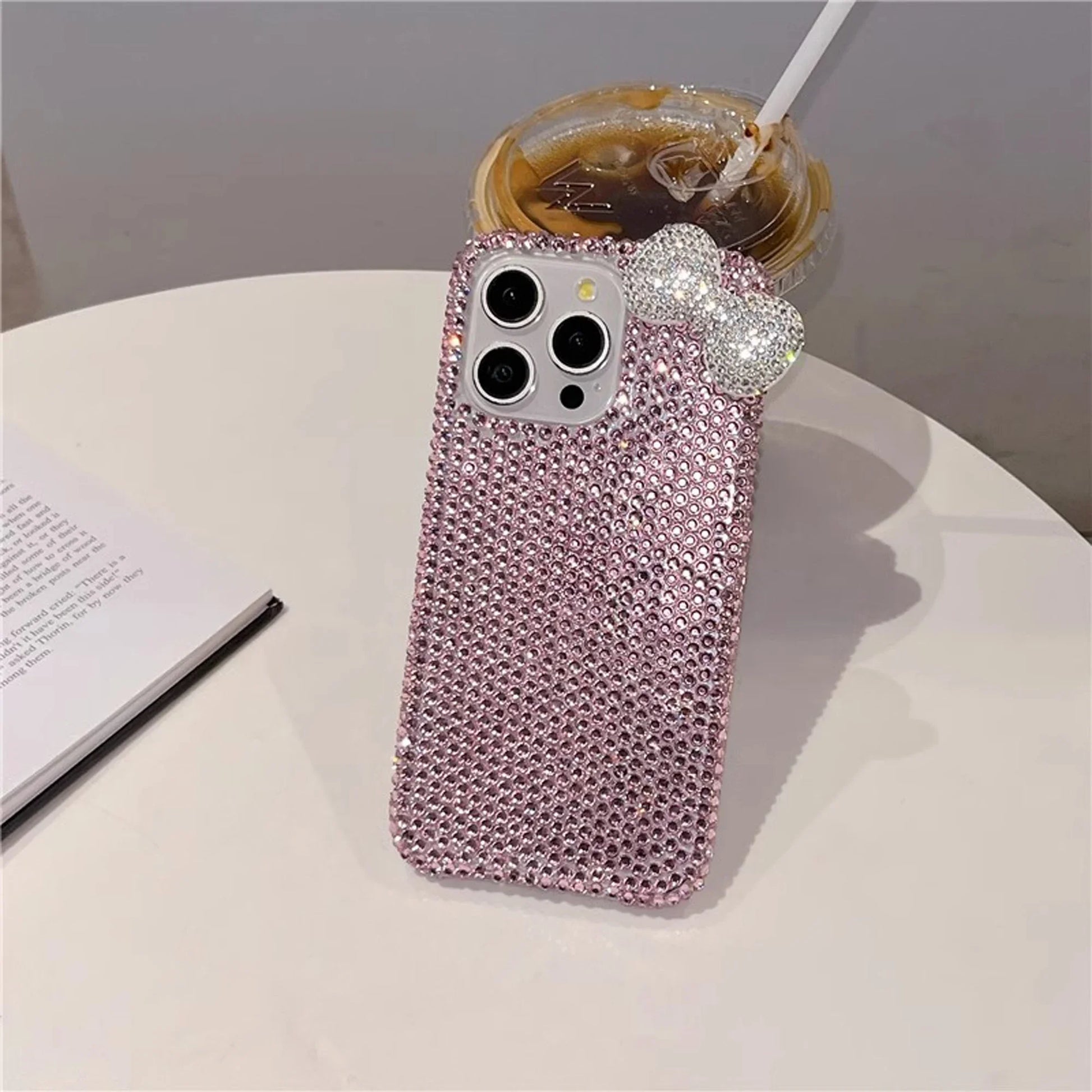 3D Diamond Bow Glitter Case - iPhone 11-16 Pro Max