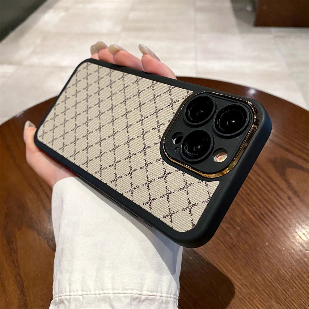 Lattice Transparent Film Case - iPhone 13-15 Pro Max