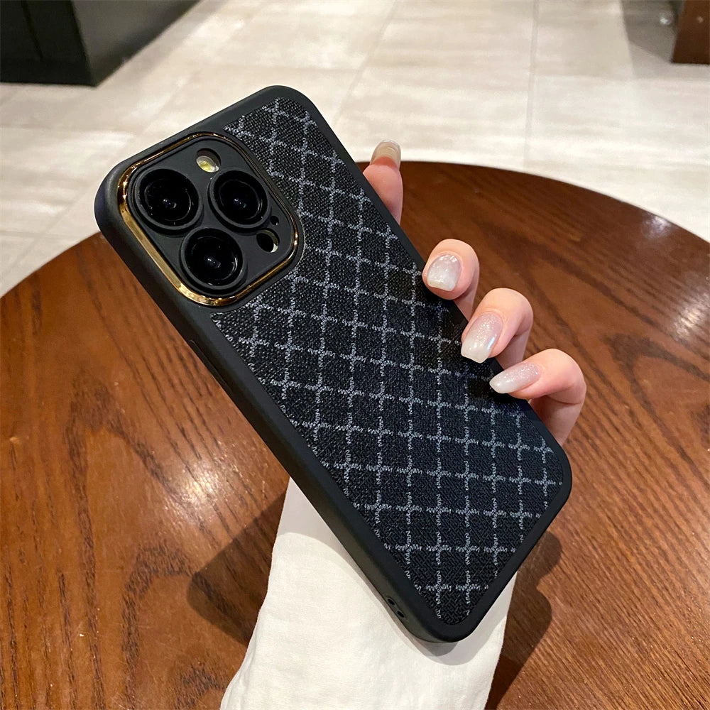 Lattice Transparent Film Case - iPhone 13-15 Pro Max