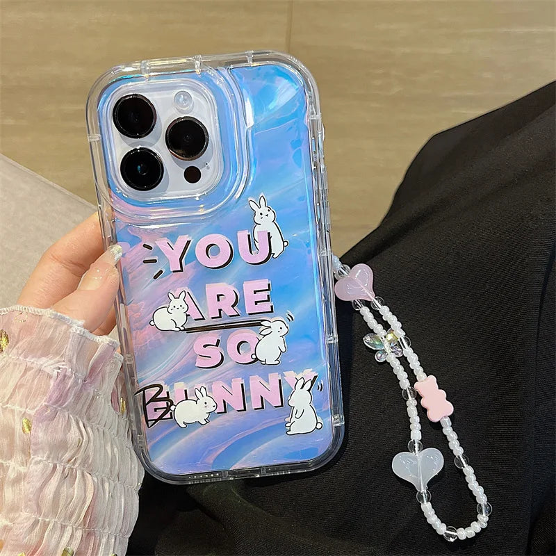 Korean 3D Aurora Bracelet Case - iPhone 13-16 Pro Max