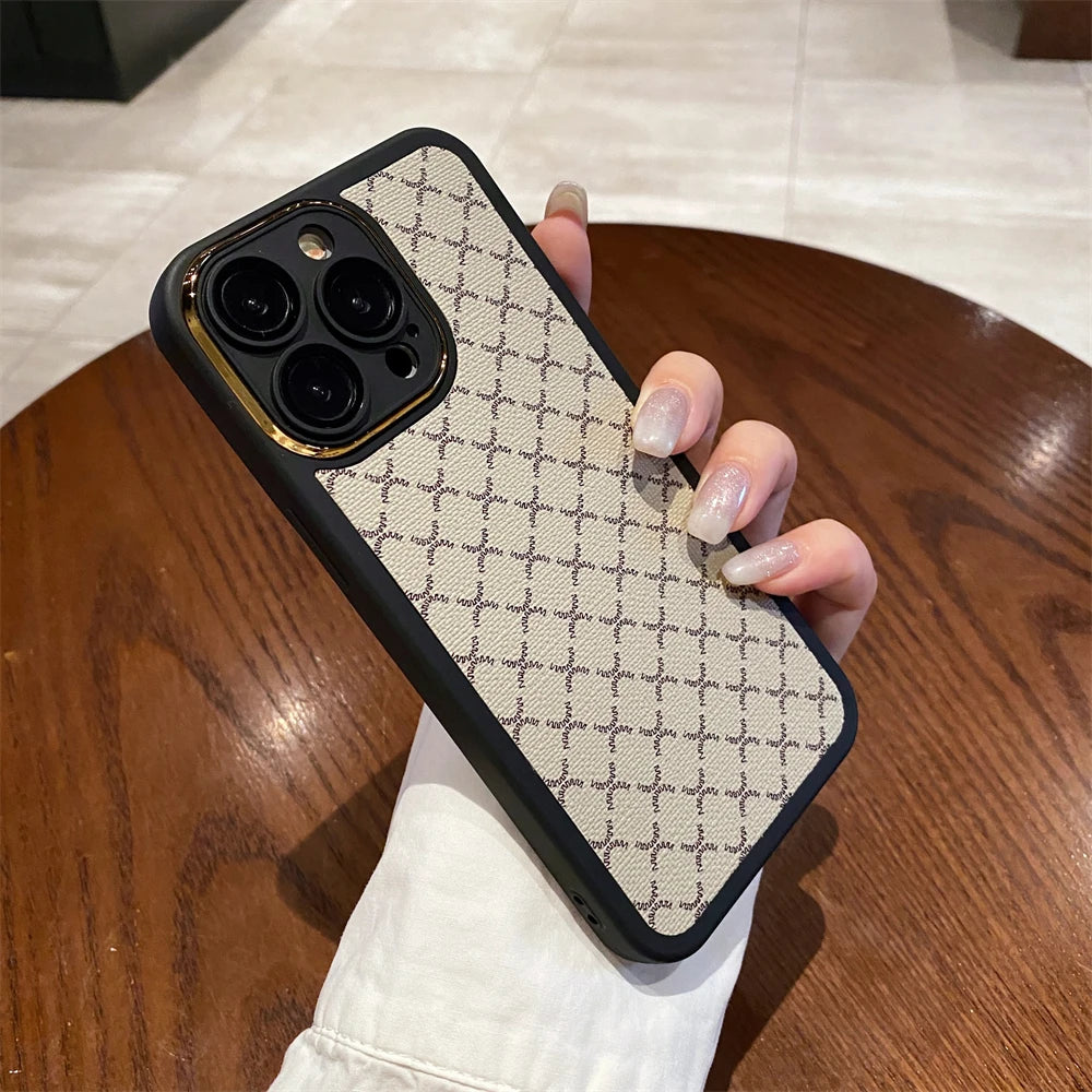 Lattice Transparent Film Case - iPhone 13-15 Pro Max