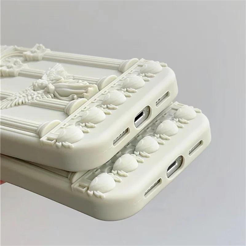 Retro Angel Statue Case - iPhone 13-15 Pro Max