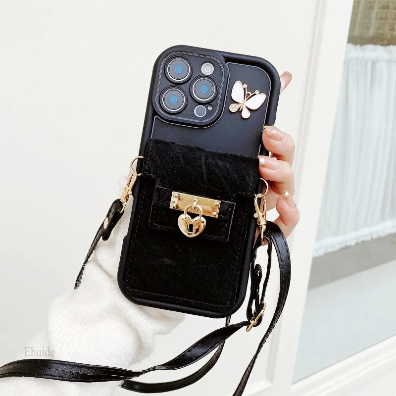 Wallet Lanyard Card Case - iPhone 12-15 Pro Max