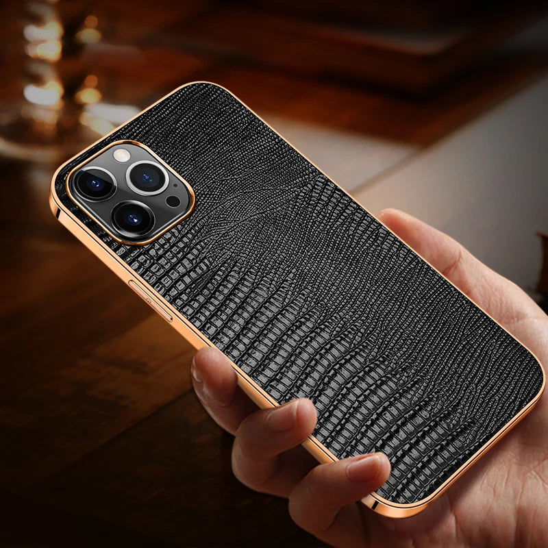 Genuine Leather Soft Edge Case - iPhone 12-13 Pro Max