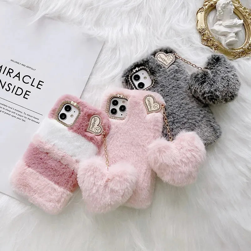 Fluffy Plush Fur Soft Case