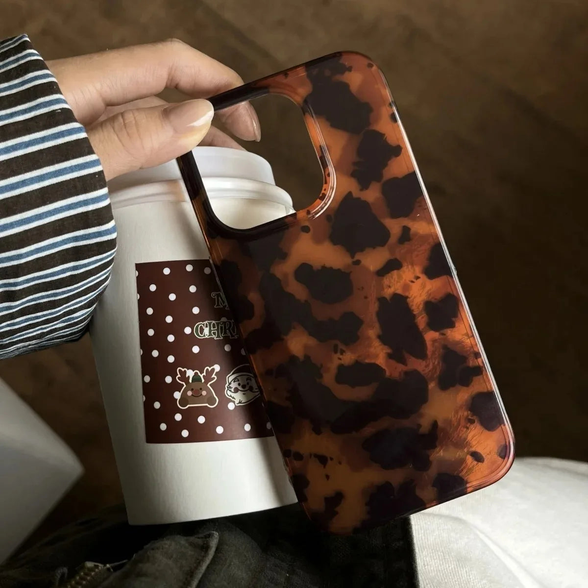 Retro Amber Leopard Case - iPhone 7-15 XR XS Max