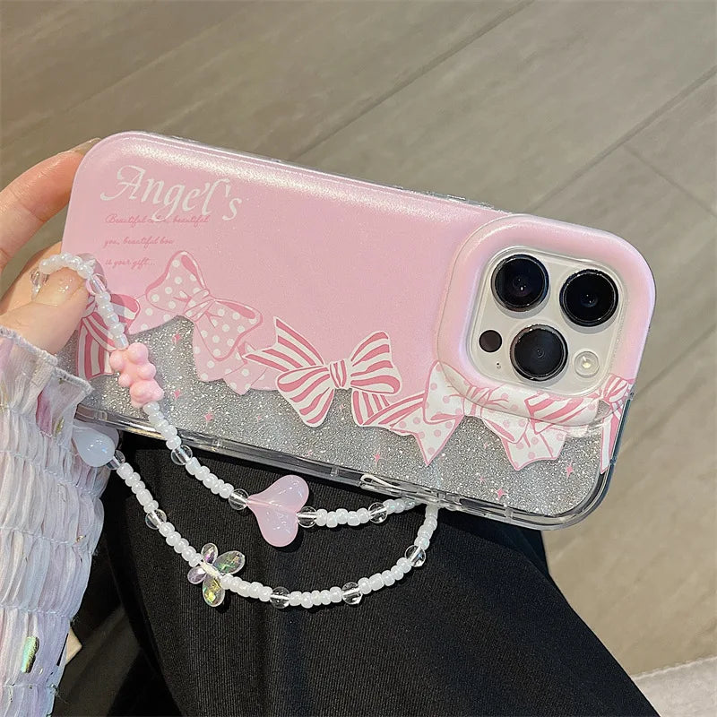 Korean 3D Aurora Bracelet Case - iPhone 13-16 Pro Max