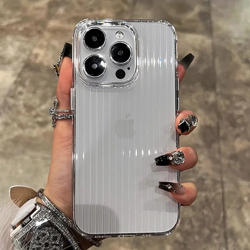 Corrugated Clear Silicone Case - iPhone 11-16