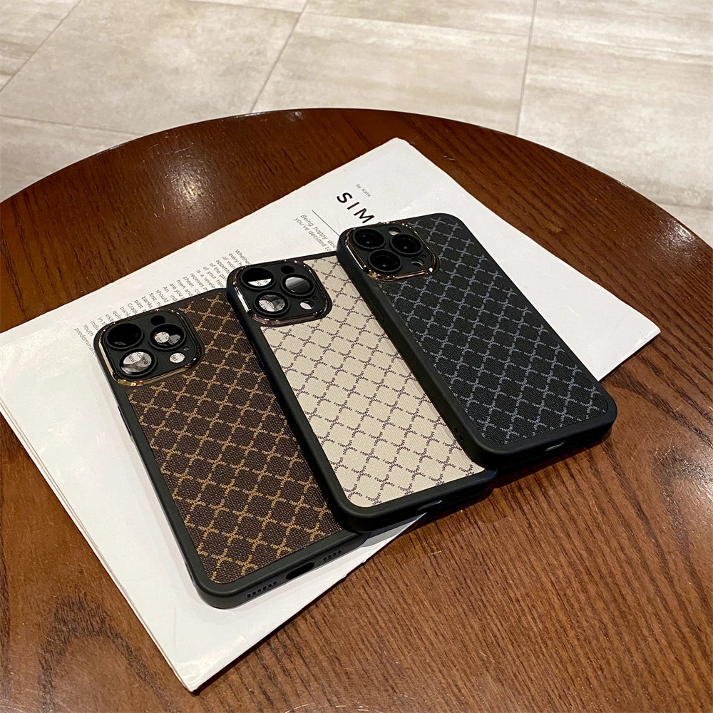 Lattice Transparent Film Case - iPhone 13-15 Pro Max