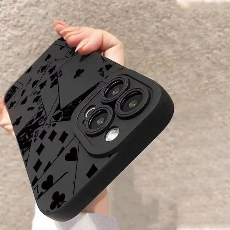Card Pattern Shockproof Case - iPhone 13-16 Pro Max
