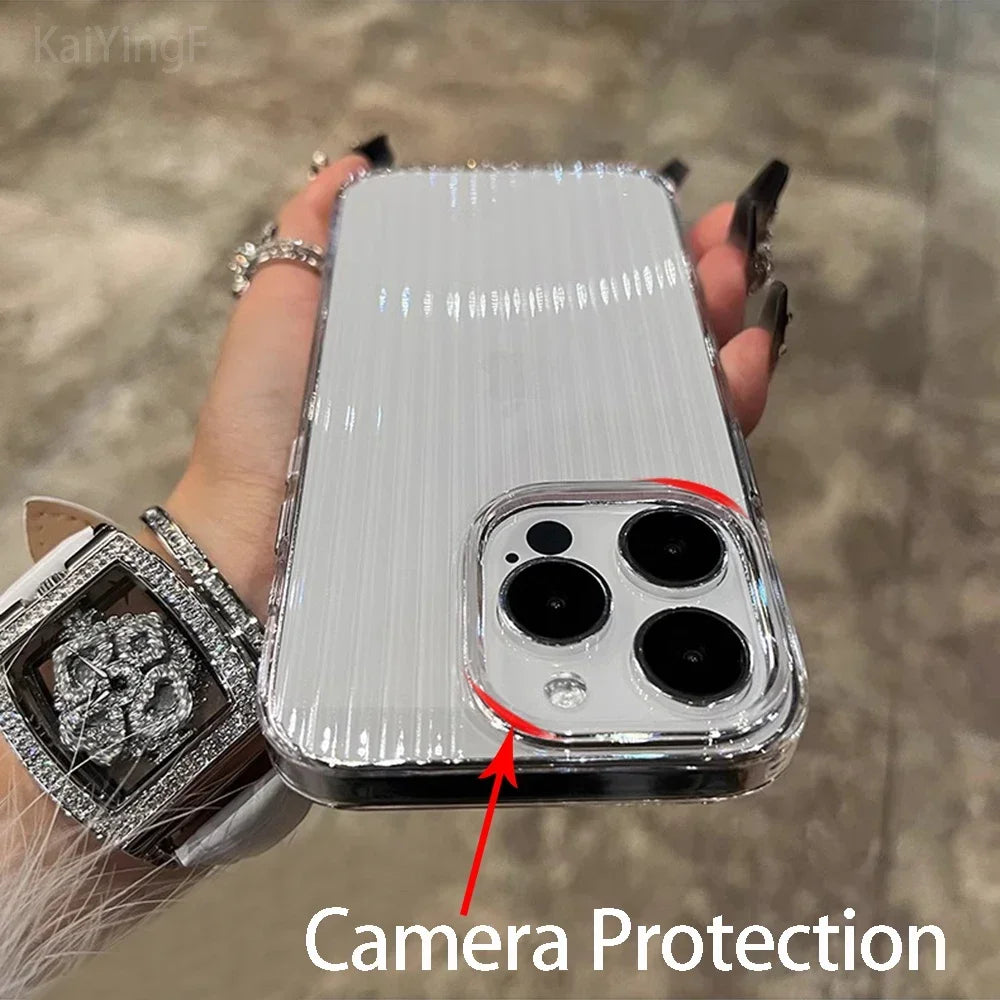Corrugated Clear Silicone Case - iPhone 11-16