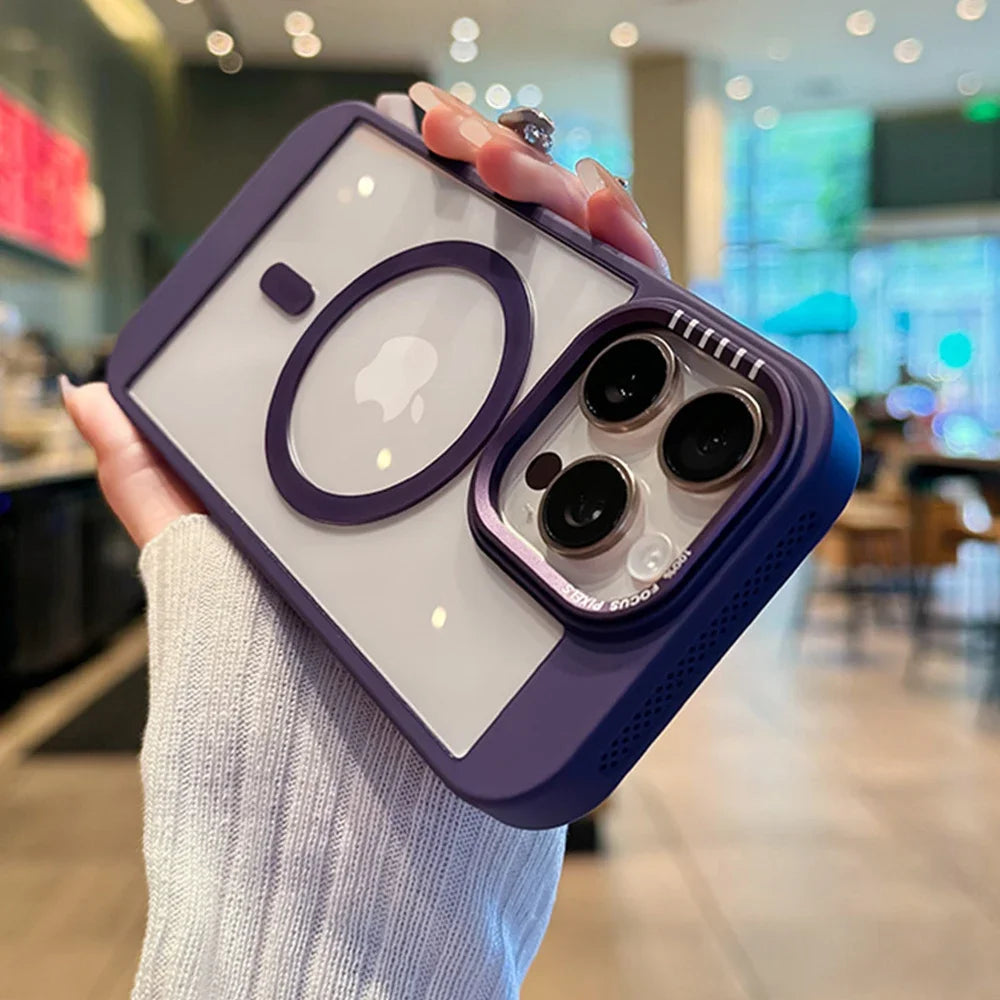 Luxury Clear Heat Magsafe Case - iPhone 11-16 Pro Max