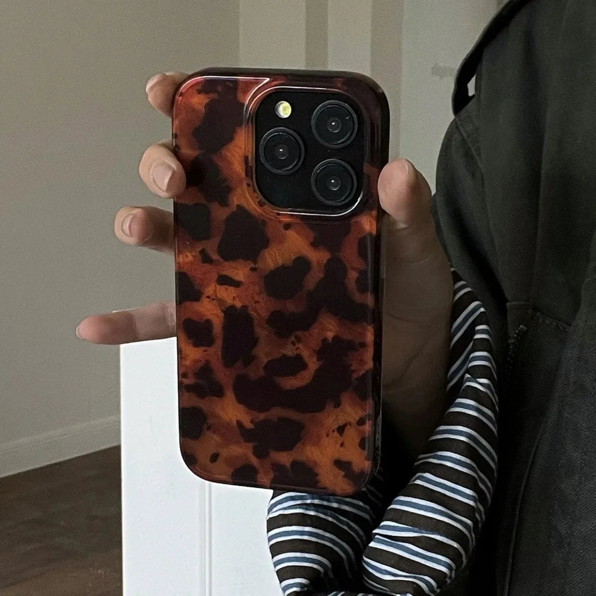 Retro Amber Leopard Case - iPhone 7-15 XR XS Max