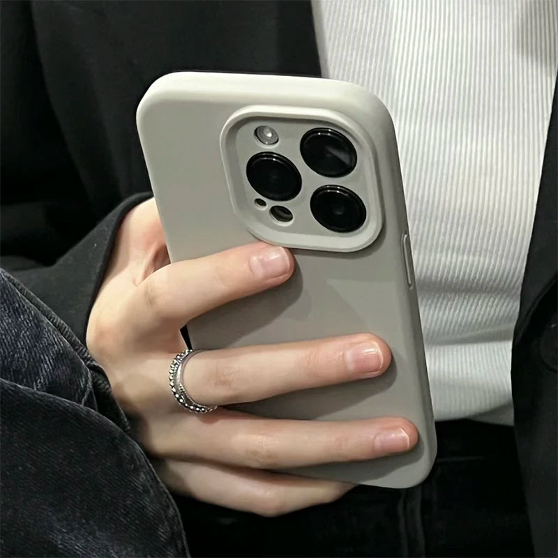 Liquid Silicone Full Logo Case - iPhone 12-16 Pro Max