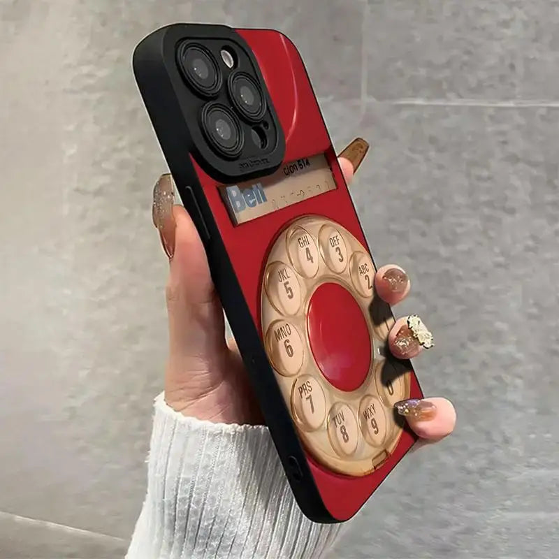 Retro Telephone Design Case - iPhone 11-16 Pro Max