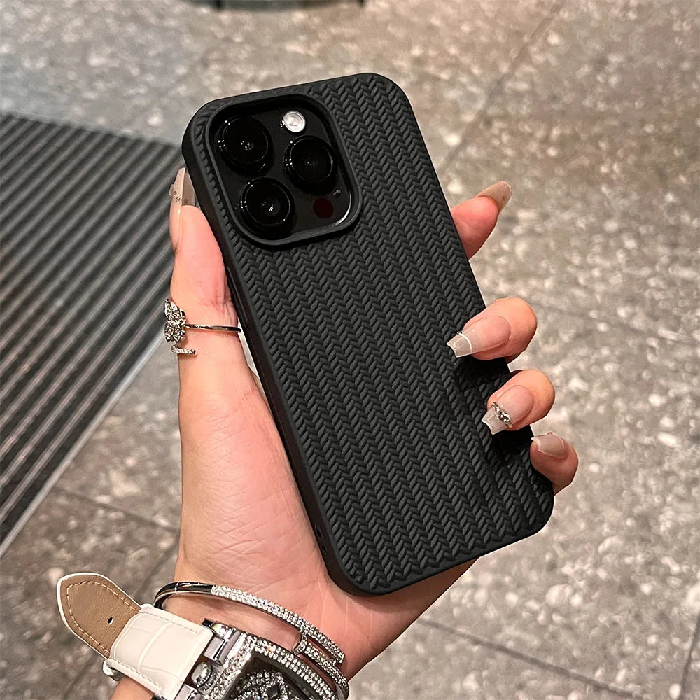 Knitting Grain Soft Case - iPhone 11-16 Pro Max