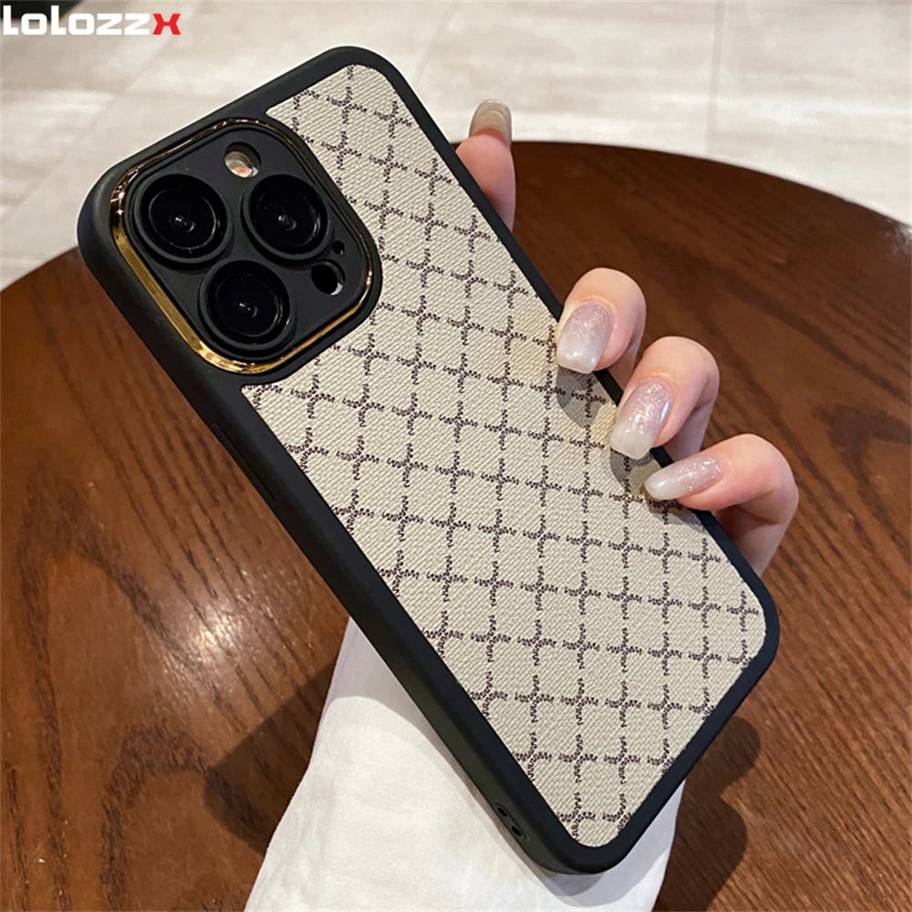 Lattice Transparent Film Case - iPhone 13-15 Pro Max