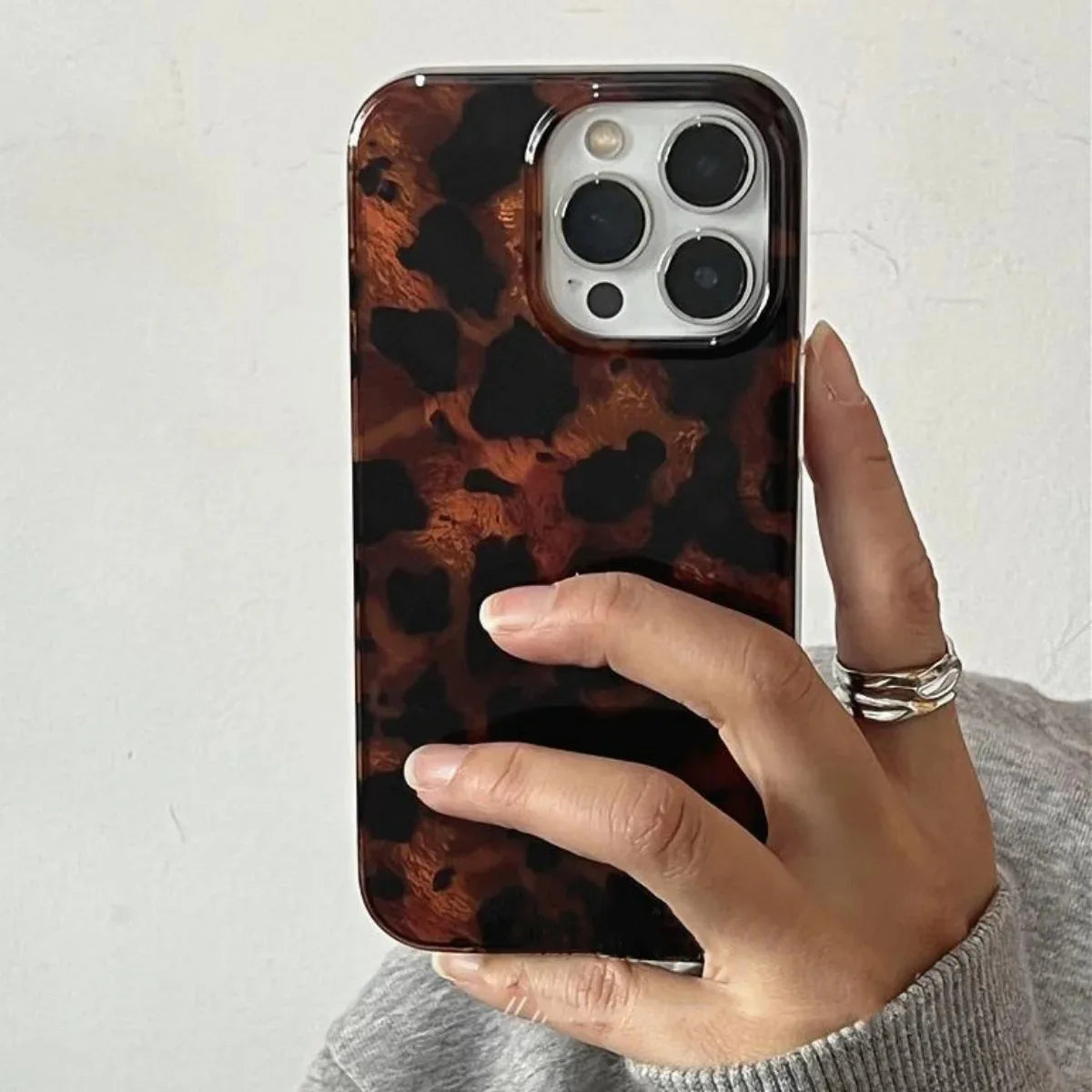 Retro Amber Leopard Case - iPhone 7-15 XR XS Max