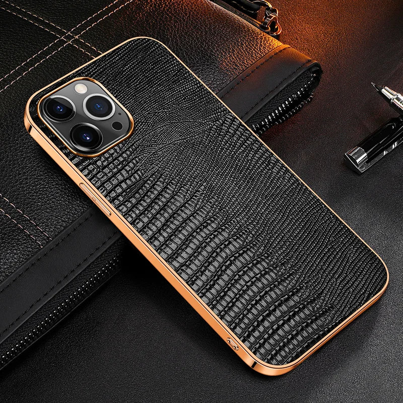 Genuine Leather Soft Edge Case - iPhone 12-13 Pro Max