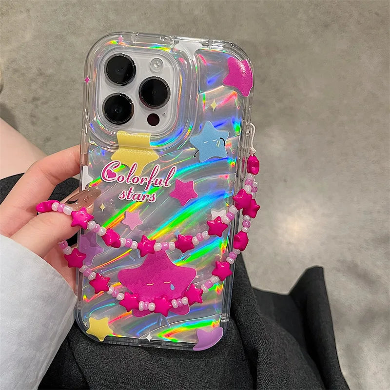 Korean 3D Aurora Bracelet Case - iPhone 13-16 Pro Max