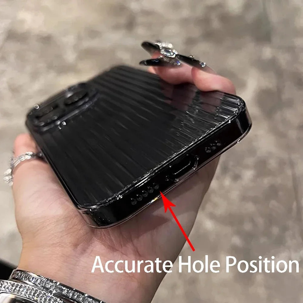 Corrugated Clear Silicone Case - iPhone 11-16