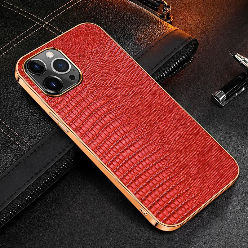 Genuine Leather Soft Edge Case - iPhone 12-13 Pro Max