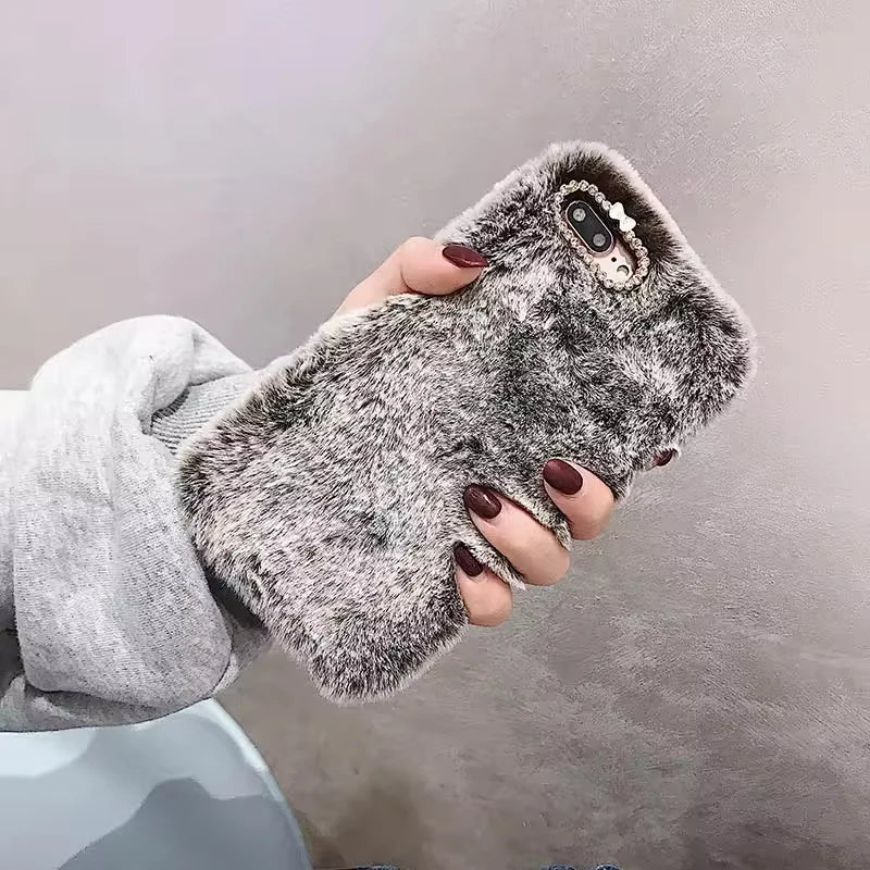 Fluffy Plush Fur Soft Case