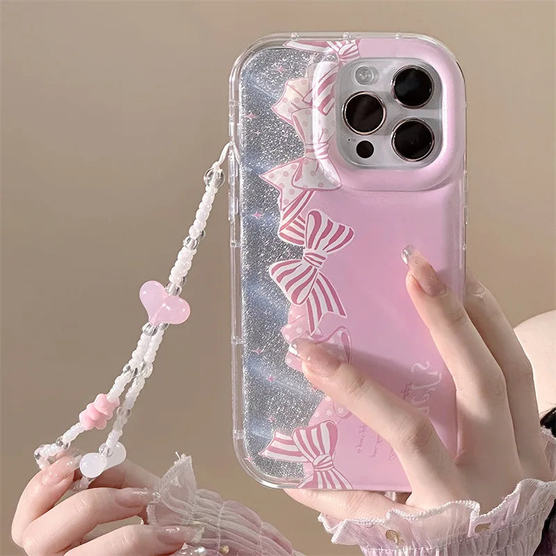 Korean 3D Aurora Bracelet Case - iPhone 13-16 Pro Max