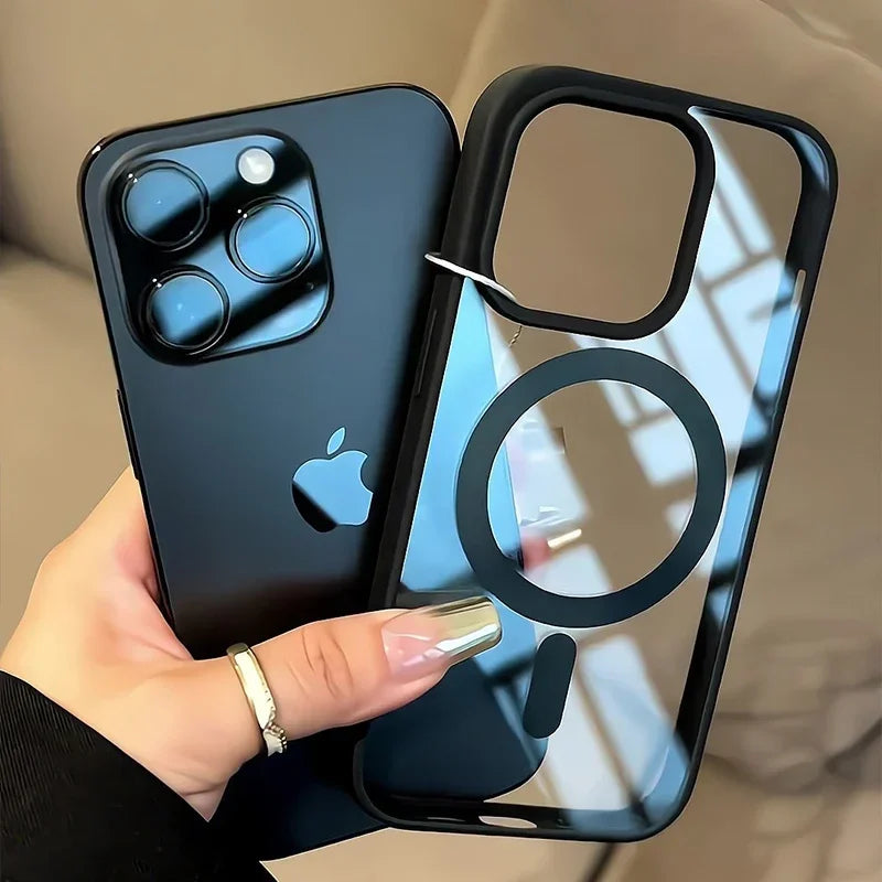 Black Transparent Magsafe Case - iPhone 11-16