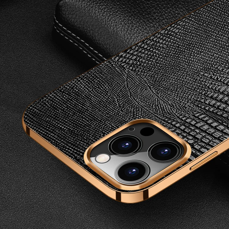 Genuine Leather Soft Edge Case - iPhone 12-13 Pro Max